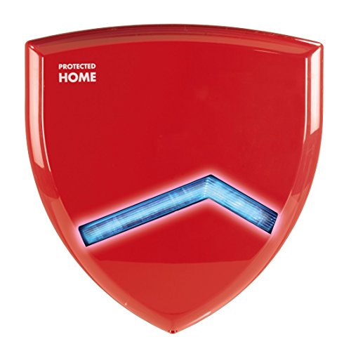 Xavax Außensirene für Funk Alarmanlage FeelSafe (Außenalarm mit Blitzlicht, Erweiterung zum FeelSafe System) rot