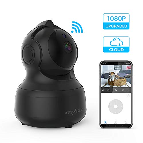 ÜberwachungsKamera innen WLAN Handy, CACAGOO 1080P WLAN IP Kamera Bewegungserkennung WLAN Kamera mit Nachtsicht, 2 Wege Audio