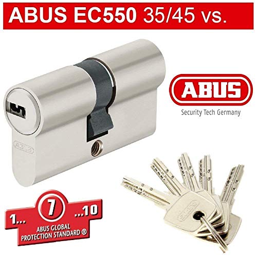 ABUS EC550 Profil-Doppelzylinder Länge 35/45mm mit 5 Schlüssel