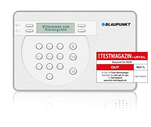 Blaupunkt SA 2900R Smart GSM Funk-Alarmanlage, Funk-Sicherheitssystem Set mit Bewegungsmelder, Tür/Fenstersensor, Fernbedienung & App, für Haus, Wohnung, Büro, Geschäft